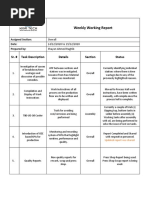 Weekly Working Report (Week 12)