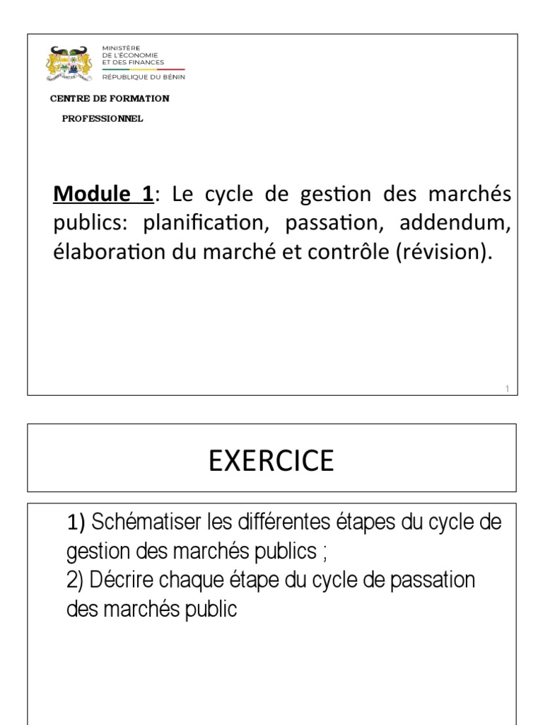 Module e marchés publics