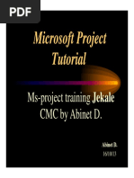 Ms-Project Training Jekale CMC by Abinet PDF