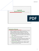 Chapter # 5 Synchronous Generators: I. II. I