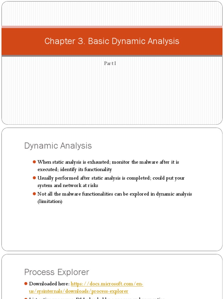 Chapter 3. Basic Dynamic Analysis | PDF | Business