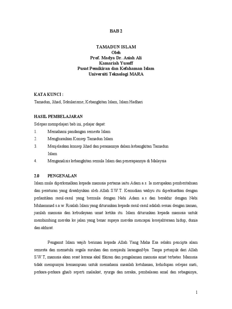 Bab 2 Tamadun Islam Pdf