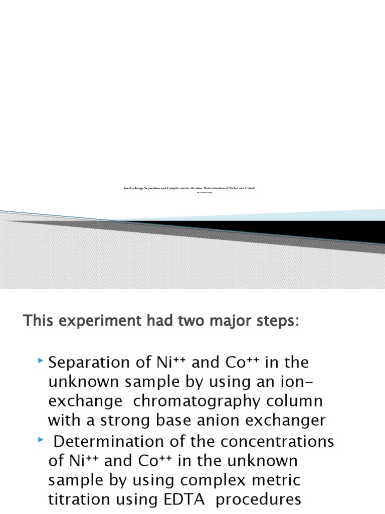 IonExchange Separation and Complex Metric Titration Determination of