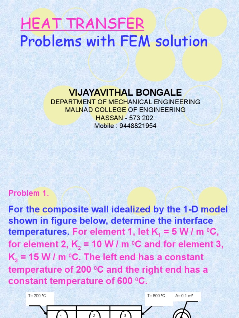 FEM Analysis of Heat Transfer Problems | PDF | Finite Element Method ...