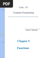 Chapter Five - Functions