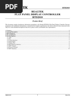 Realtek Flat Panel Display Controller RTD2010: Product Brief