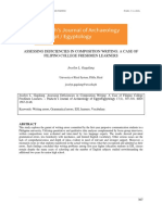 Assessing Deficiencies in Composition Writing: A Case of Filipino College Freshmen Learners