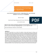 Analysis On Productivity, Performance and Upward Mobility of Faculty Members