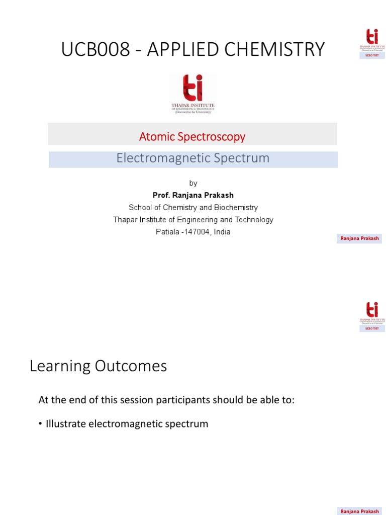 WHAT IS ELECTROMAGNETIC SPECTRUM IN ENGINEERING CHEMISTRY intelligence overview