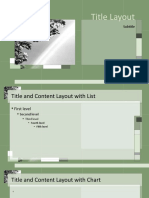 Document Layouts and Formatting