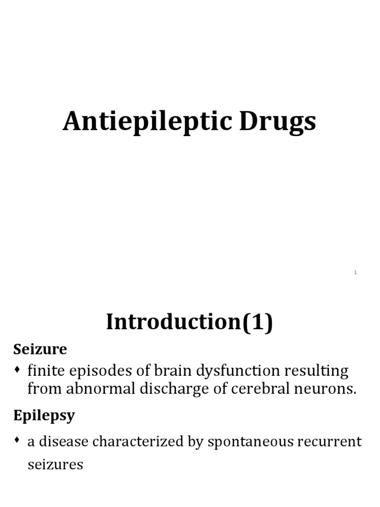 Overview of Antiepileptic Drugs | PDF | Epilepsy | Medicinal Chemistry