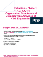 Organisation Structure and Branch Wise Activities of Civil