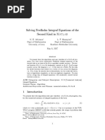 Solving Fredholm Integral Equations of The Second Kind in Matlab