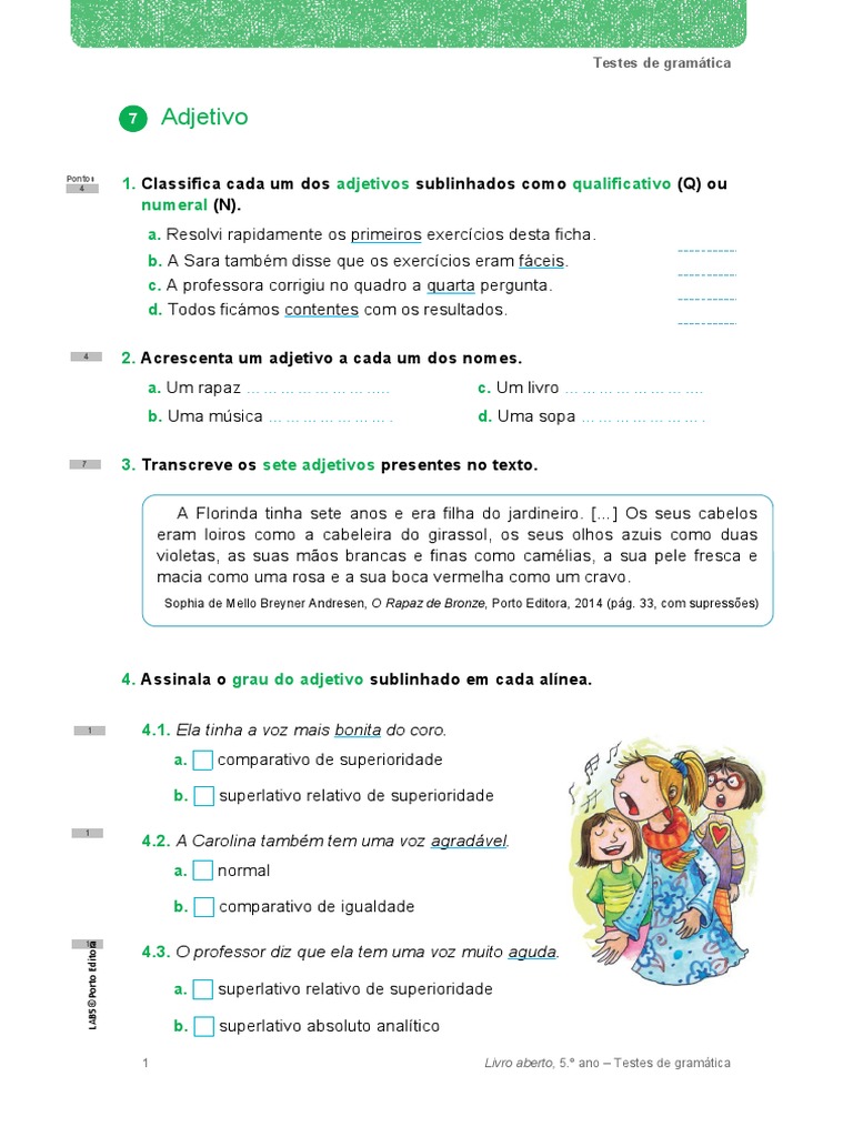 Adjetivos 5º Ano | PDF