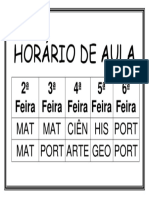 Horário de Aula PDF