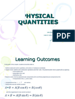 PHYSICAL QUANTITIES AND VECTORS