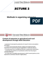 Methods in Organizing Extension