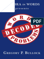 Gregory Bullock - Algebra in Words Presents WORD PROBLEMS DECODED (2015)