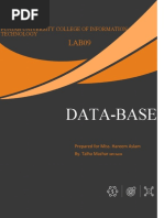 Data-Base: Punjab University College of Information Technology