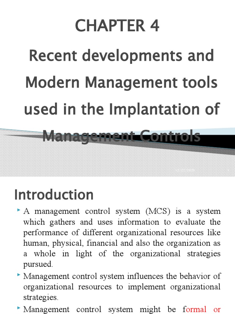 Modern Management Control Systems Overview | PDF | Business Economics ...