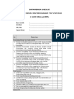 Checklist Kesiapan Tatap Muka