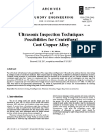 Ultrasonic Inspection Techniques Possibilities For