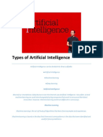 Types of Artificial Intelligence