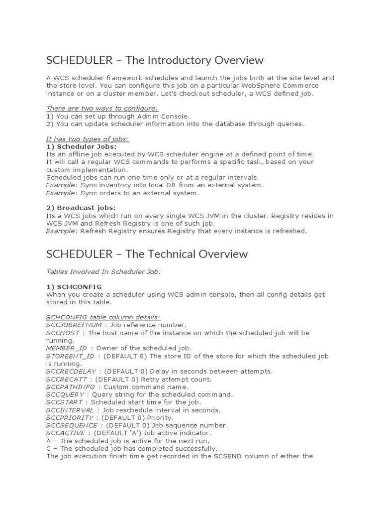 SCHEDULER - The Introductory Overview | PDF | Scheduling (Computing ...