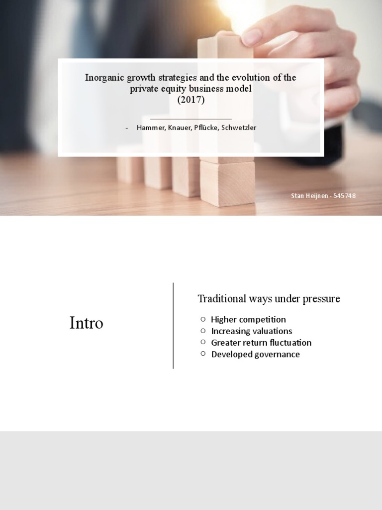 Presentation Article Inorganic Growth Strategies | PDF | Private Equity ...