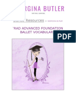 Dance Resources: Rad Advanced Foundation Ballet Vocabulary'