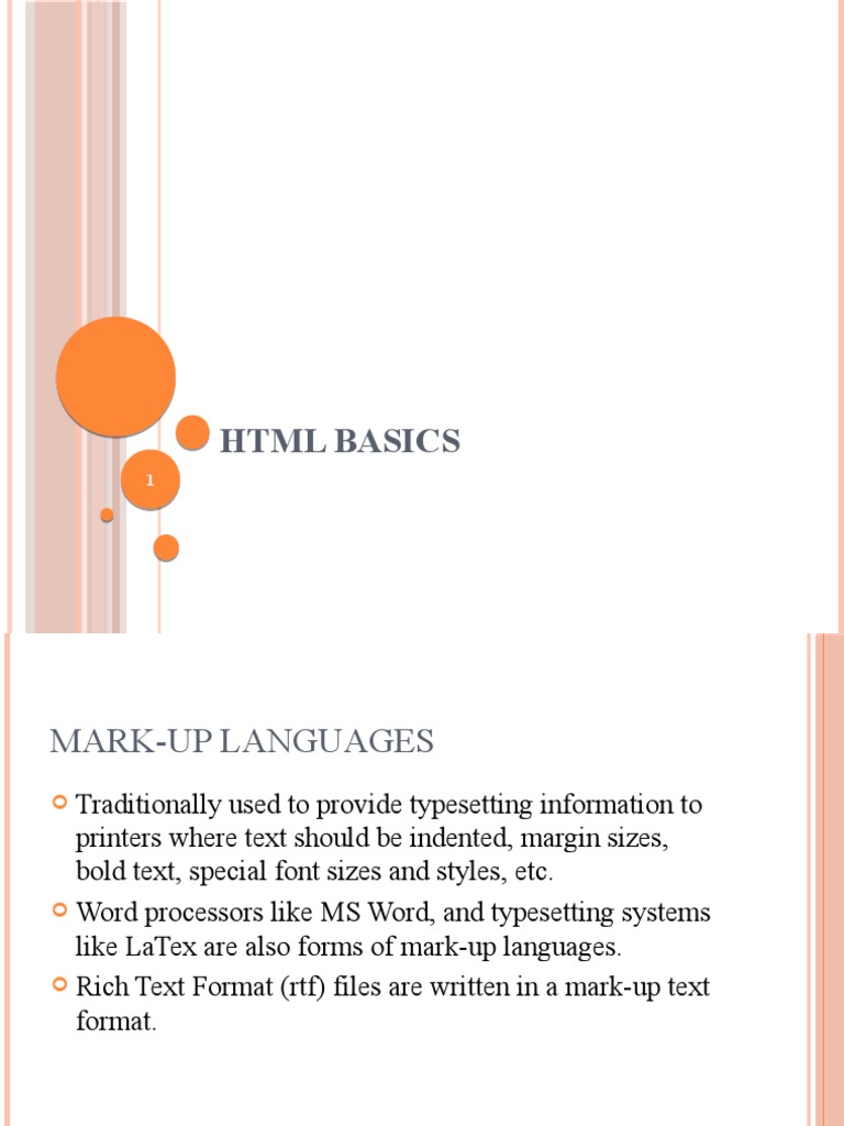 HTML Basics | PDF | Html Element | Markup Language
