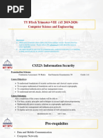 Ty Btech Trimester-Viii (Ay 2019-2020) Computer Science and Engineering