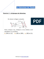 Le Theoreme de Thales Exercice 1 Troisieme