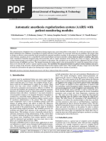 Automatic Anesthesia Regularization System (AARS) With - Patient Monitoring Modules