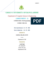Green University of Bangladesh: Department of Computer Science & Engineering