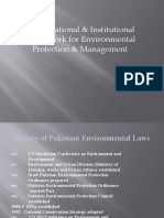 Organizational & Institutional Framework For Environmental Protection & Management