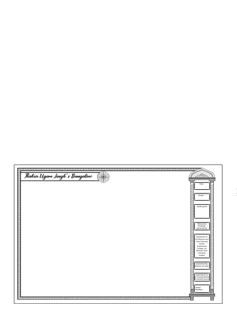 Measured Drawing 2018-2019 | PDF