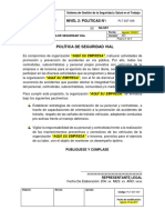 PLT-SST-006 Política de Seguridad Vial