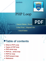 PHP Loop: Soren Technical Institute IT Department