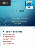 PHP Loop: Soren Technical Institute IT Department