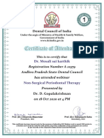 Dci Certificate