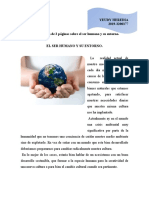 Elabora Un Resumen de 3 Páginas Sobre El Ser Humano y Su Entorno