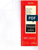 Pedagogía Profana Jorge Larrosa PDF