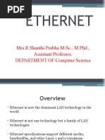 Ethernet: Mrs.R.Shanthi Prabha M.SC., M.Phil., Assistant Professor, DEPARTMENT OF Computer Science