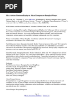 BDA Advises Platinum Equity on Sale of Compart to Shanghai Wanye