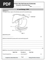 Chapter: Nutrition in Humans: O' Level Biology / 5090