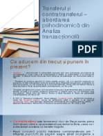 Transferul Și Contratransferul - Abordarea Psihodinamică Din Analiza