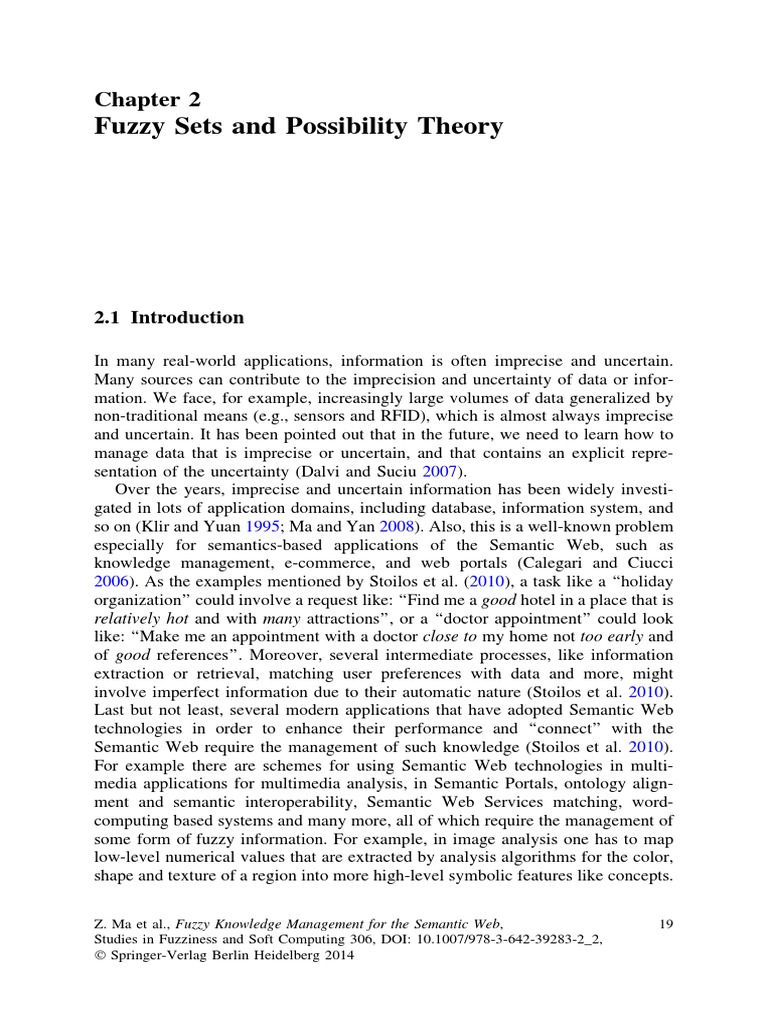 Fuzzy Sets in Possibility Theory | PDF | Fuzzy Logic | Semantic Web