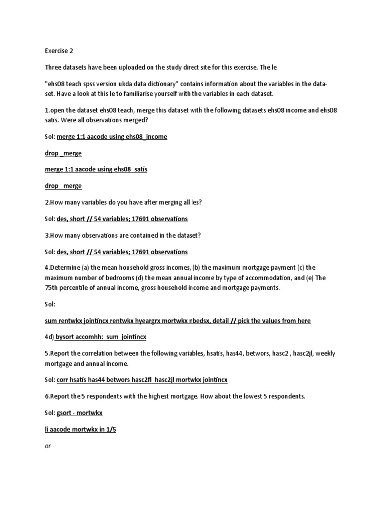 Worksheet 2 (B) | PDF | Mortgage Loan | Mean