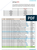 ICC Worldcup Schedule 2011